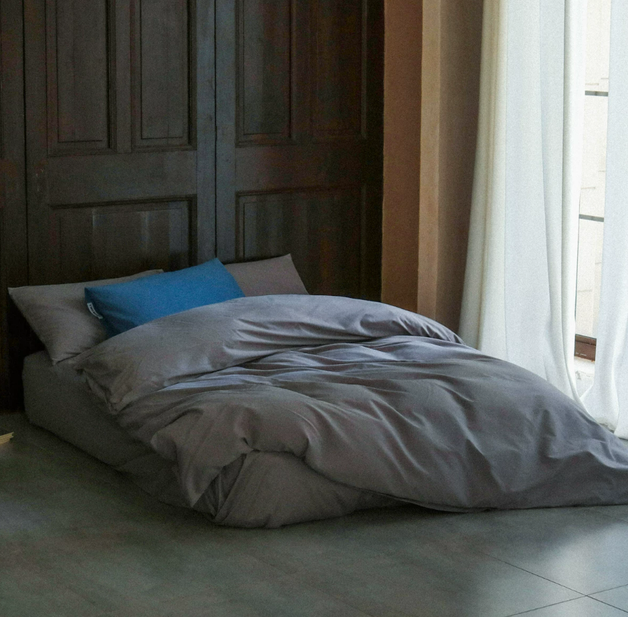 Stoneway Gray Brushed Cotton Bedding Set
