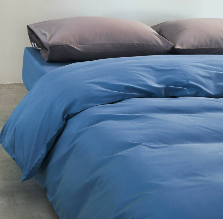 Ice Cave Blue Brushed Cotton Bedding Set